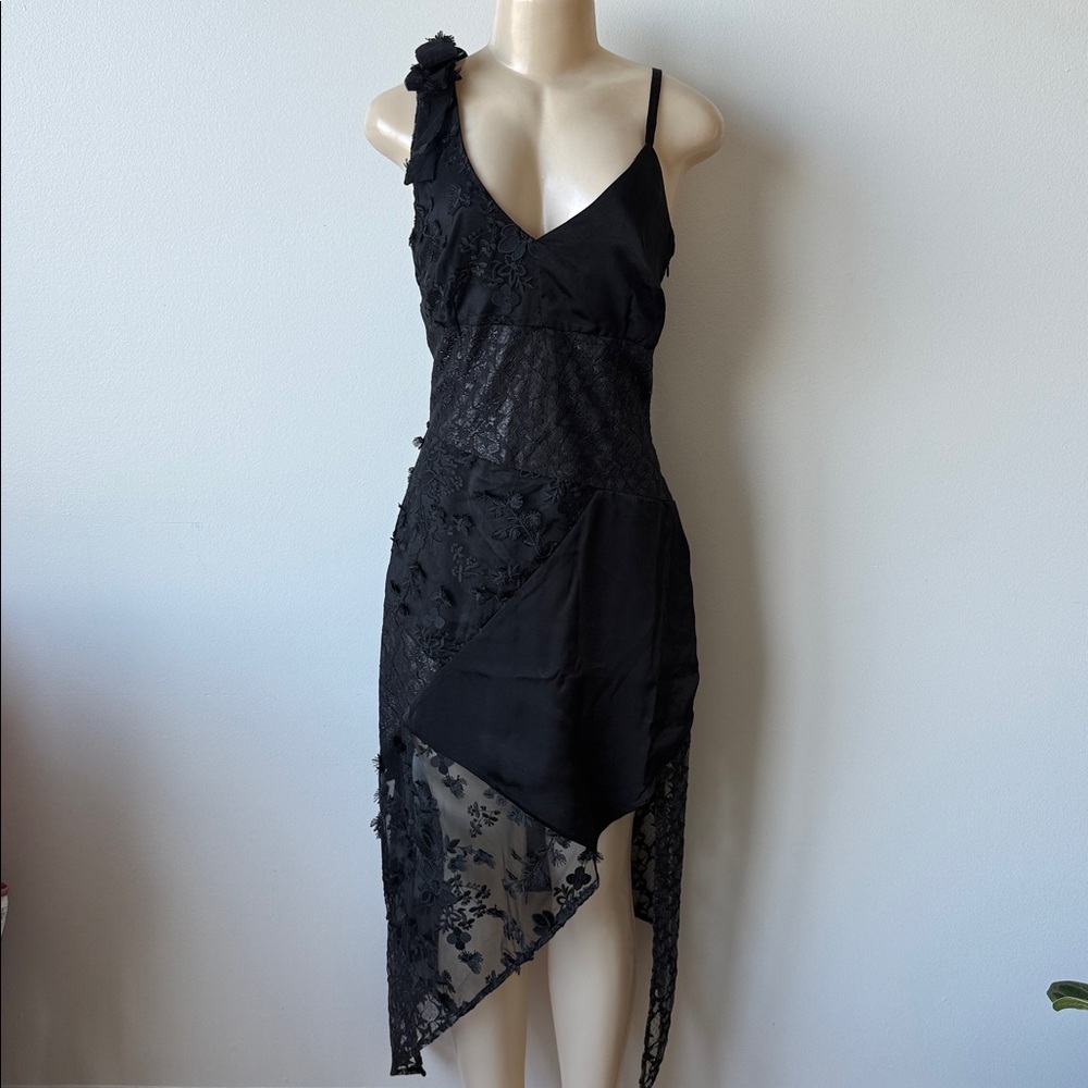 Avec Les Filles Black Asymmetrical Dress - Picture 5 of 12
